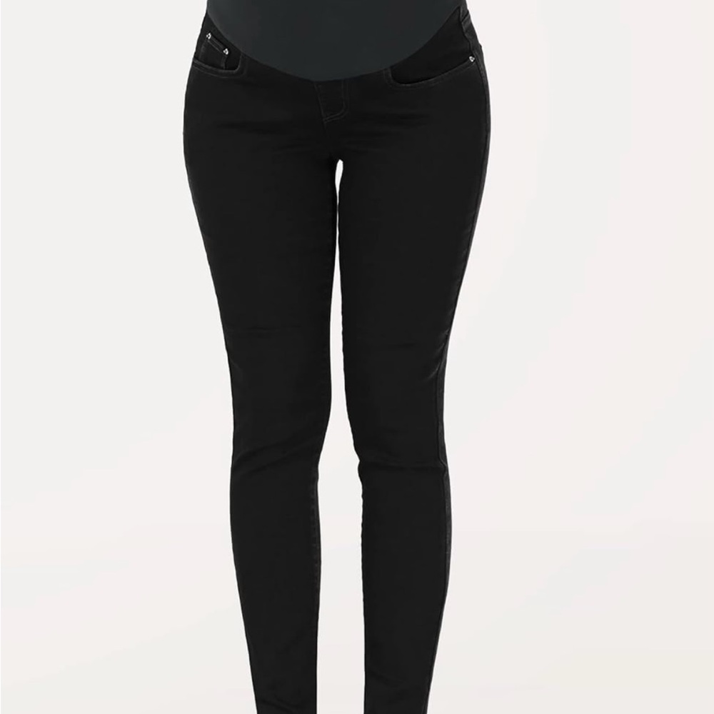 PACBREEZE Women's Maternity Jeans High Waist Denim Skinny Pants with Pockets - Picture 4 of 9